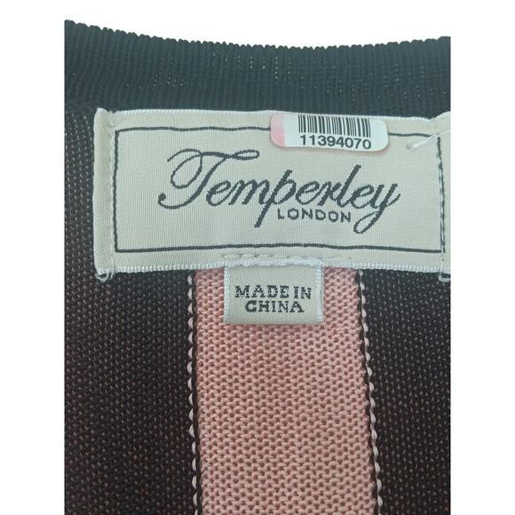 Temperley London Pink Striped Scoop necklin Isabella Knit Dress SZ S - Picture 12 of 15